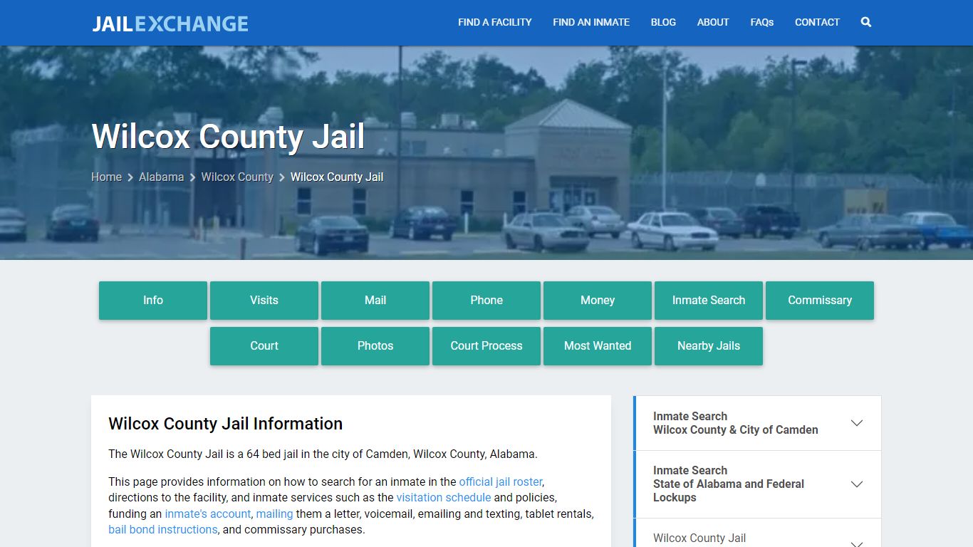 Wilcox County Jail, AL Inmate Search, Information